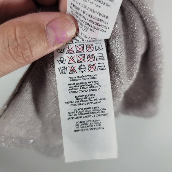 MNG Suit Tank Top Size XS Scoop Neck Sleeve Pullover Style Metallic Gray - Picture 5 of 5